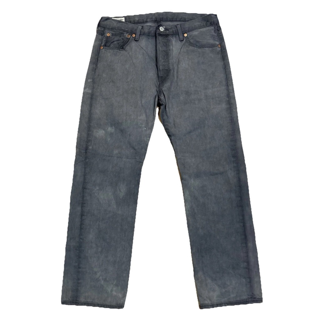 Levis Premium‎ Mens 501 Faded Black Button Fly Straight Leg Jeans-Size 34x30 EUC